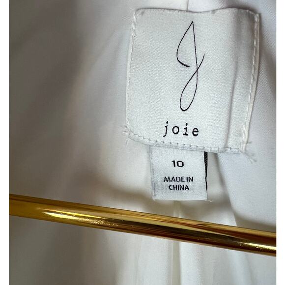 Joie White Sleeveless Blazer Collared Vest Button Front Lapel Career Sz 10 - Picture 4 of 7